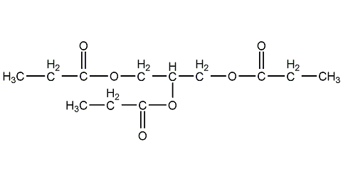 三丙酸甘油酯                          分子结构式